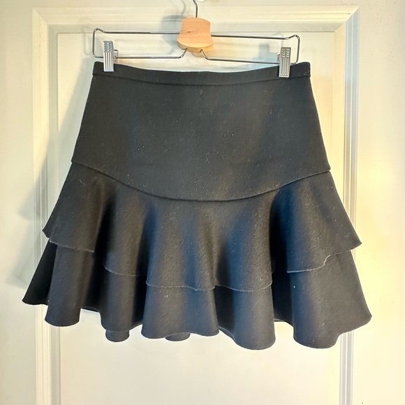J. Crew Ruffle Layered Wool Blend Mini Skirt, size 0 - Picture 5 of 7